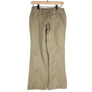 AMERICAN RAG Linen Drawstring Pants Lagenlook Minimalist Lounge Y2K Style Size 1